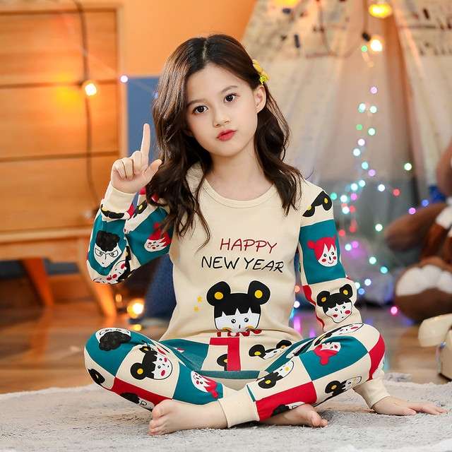 Multi Happy New Year Printed Full Sleeves Suit For Kids ( CN-KPS-011 )