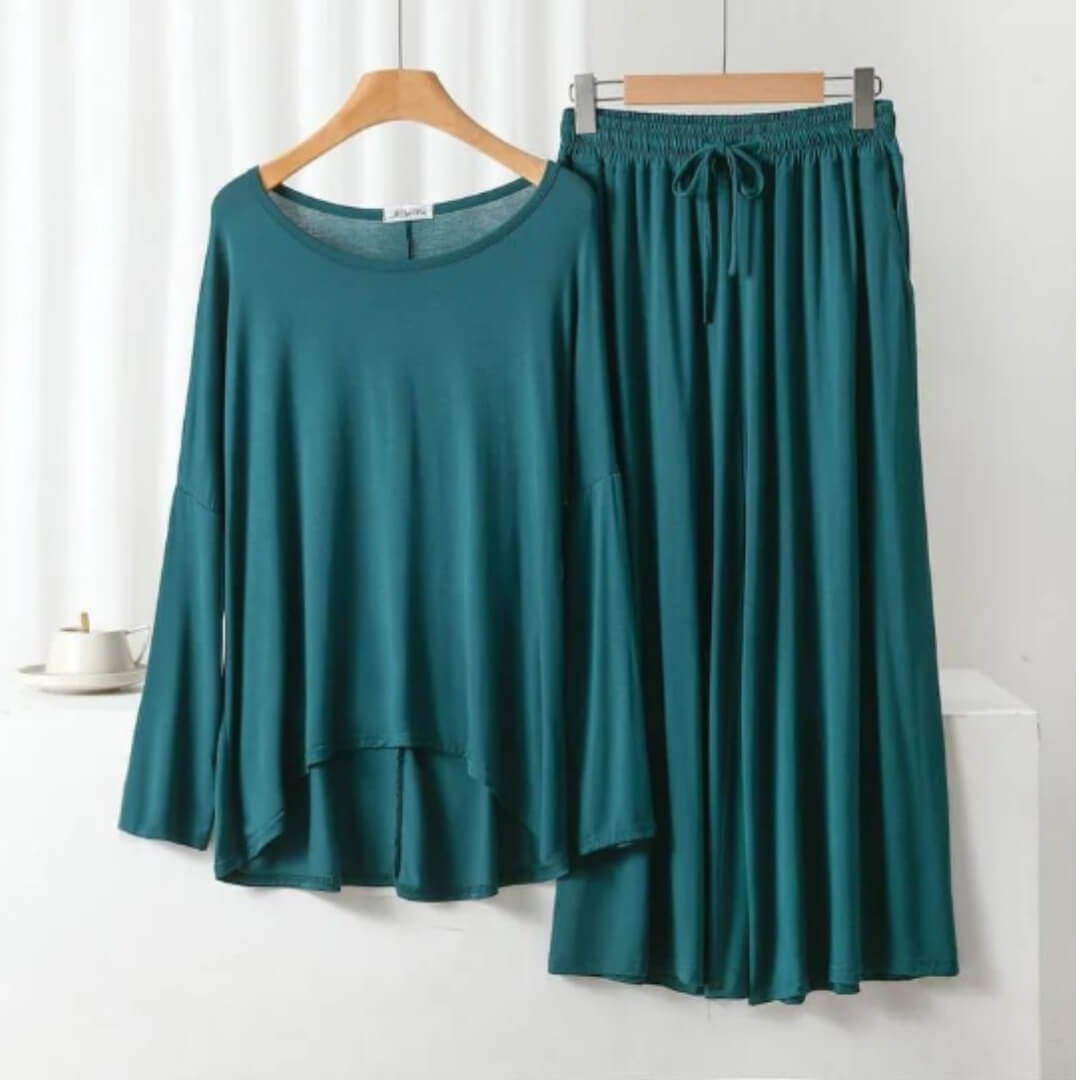 Green Loose Sleeves Style Shirt with Green Pajama (CN-NW-011)