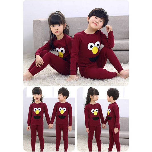 Maroon Monster Printed Full Sleeves Suit For Kids ( CN-KPS-017 )