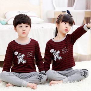 Maroon Flying with Grey Printed Full Sleeves Suit For Kids ( CN-KPS-002 )