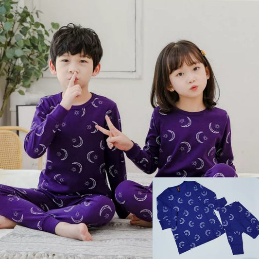 Purple Moon & Stars Printed Full Sleeves Suit For Kids ( CN-KPS-004 )