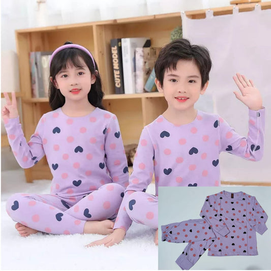 Lilac Multi Hearts Printed Full Sleeves Suit For Kids ( CN-KPS-006 )