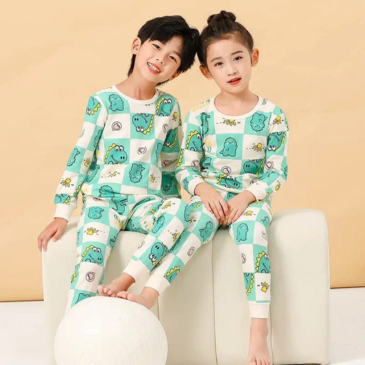 White & Sea Green Crocodile Printed Full Sleeves Suit For Kids ( CN-KPS-007 )