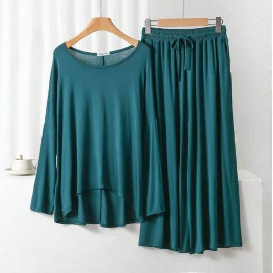 Green Loose Sleeves Style Shirt with Green Pajama (CN-NW-011)