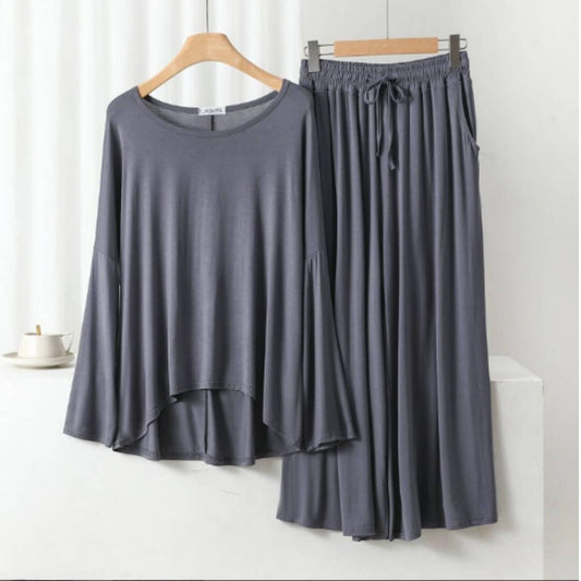 Grey Loose Sleeves Style Shirt with Grey Pajama (CN-NW-012)