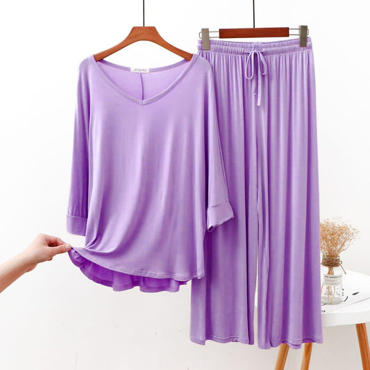 Purple V-Neck Style Shirt with Purple Pajama (CN-NW-008)